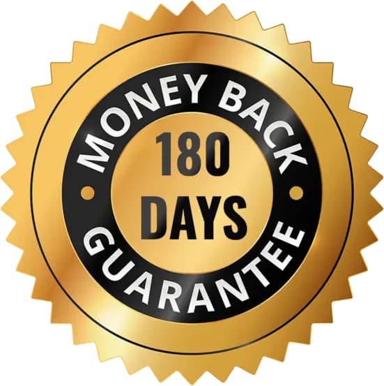 180 day money back guarantee